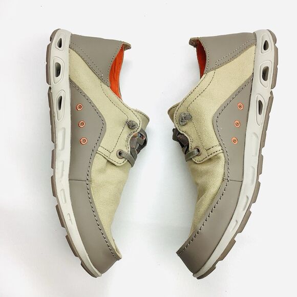 Columbia PFG Bahama Vent Relaxed Lace Boat Fishing Shoes Men's 7 W Tan Orange - Picture 3 of 10